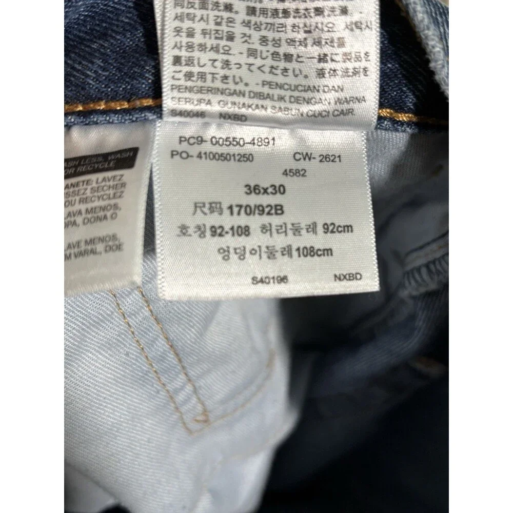 Levis 550 Jeans Mens 36 30 Blue Medium Stone Wash Relaxed Fit Jeans Cotton